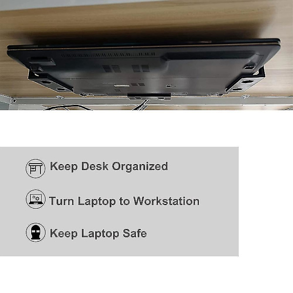 3 st Plast Under Desk Laptop Hållare Montering