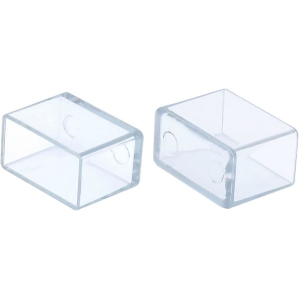 12 stk. Rektangulære PVC Stolben Hætter Anti-Ridse Møbelben, 20 x 30 mm, 2,0 x 3,0 cm, Klar