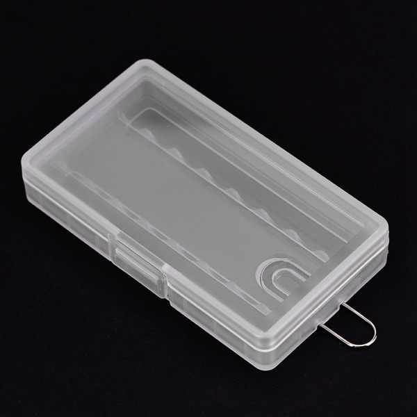 5 STK Bærbar Hard PP Transparent Case Holder Opbevaringsboks til 8 x AAA batterier med krog