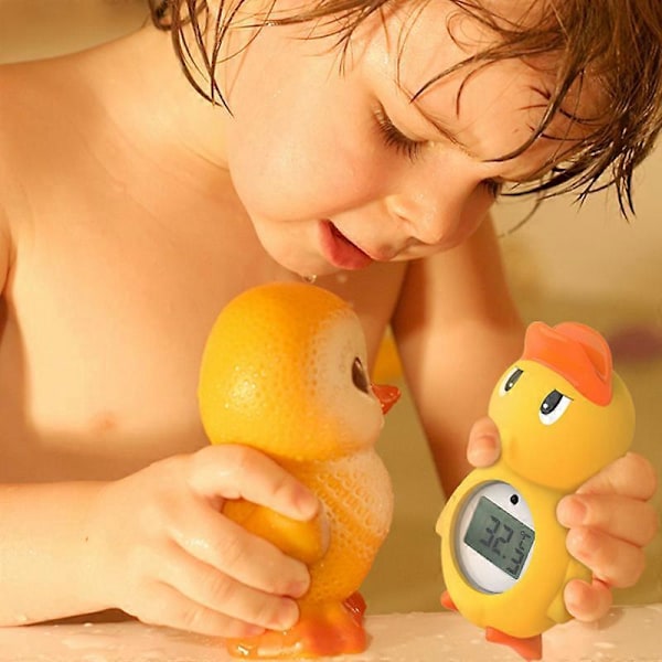 Digitalt babytermometer, for bad og soverom, rask og nøyaktig analyse av vanntemperaturer - LED-alarm for babysikkerhet - Flytende badeleke
