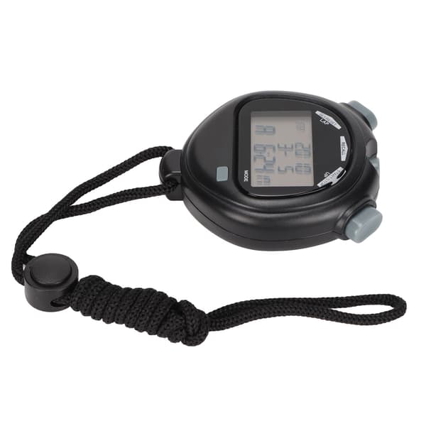 Digitalt Stopur Timer Multifunktion 3 Linjers Display 100 Omgangs Hukommelse Nedtælling 12 24 Timers System Sportsstopur