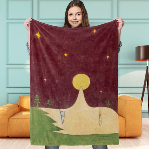 Kunst mønster teppe enkelt komfortabel myk maskinvaskbar dekorativt teppe for seng sofa stue BL684‑4 80x100cm