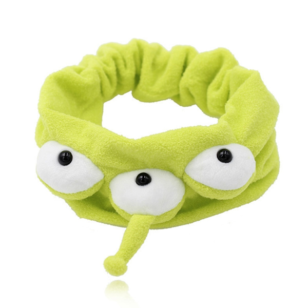 Pehmosarjakuvapääpanta Big Eye Decoration Elastinen hiuspanta urheiluun ja meikkiin Kasvojenpesuun 3 Eyes Hiuspanta