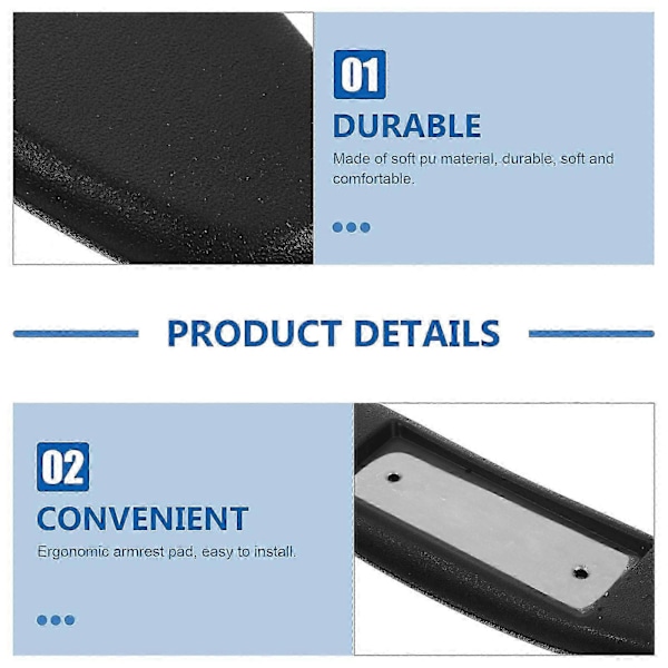 1 Par Kontorstol Armlene Erstatning Stol Armputer Universelle Stol Armleneputer for Dekor