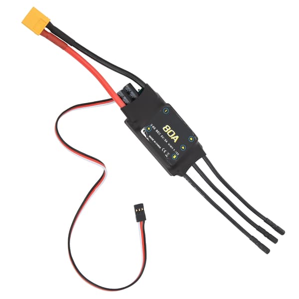 80A Brushless ESC Hastighedsregulator til Justerbar BEC RC Drone Skumfly Tilbehør