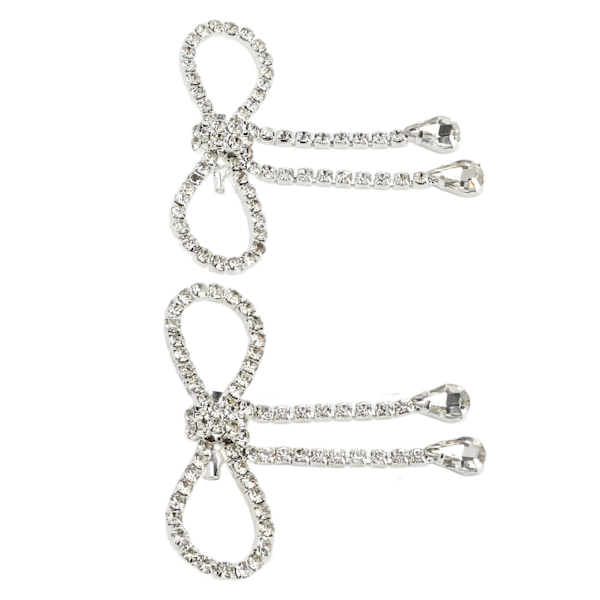 2st Rhinestone rosettbrosch Utsökt glänsande tofsdesign rosettbroschnål för dagligt bruk Fester Bröllop Firande