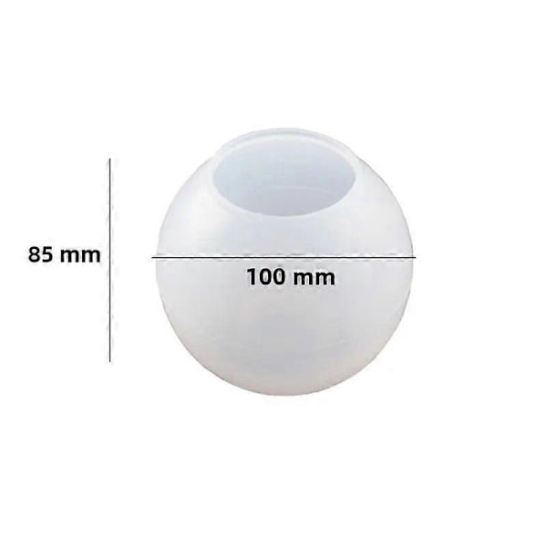 Silikone Lys Voks Form Sfærisk DIY Epoxy Resin Spejl Form til Håndværk og Smykker 100mm