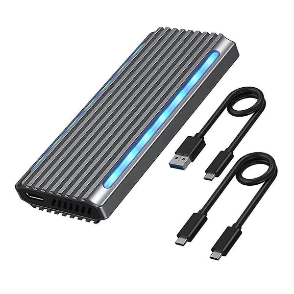 M.2 NVMe NGFF SSD-kapsling USB 3.1 Type-C 10Gbps SATA HDD-box 2230