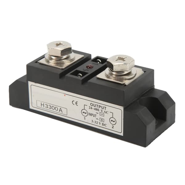 DC till AC Solid State Relä Industriellt SSR Relä med LED-indikator 3‑32V Ingång 24‑480V Utgång