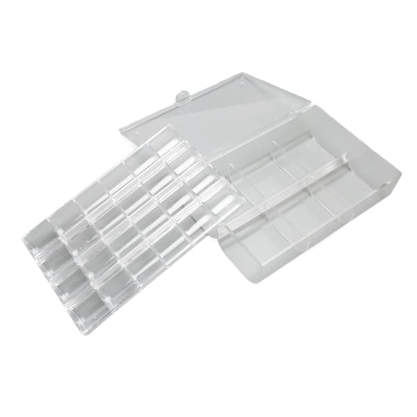 Øreringeholder Organizer Transparent Akryl 30 Rum Bærbar Stabelbar Øreringe Organizer Boks L
