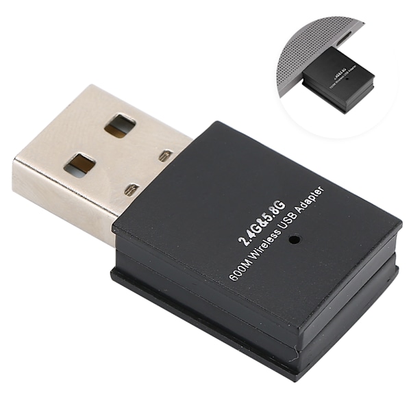W58 600M kaksipäinen langaton verkkokortti USB langaton WIFI-vastaanotin tietokoneen lisävaruste