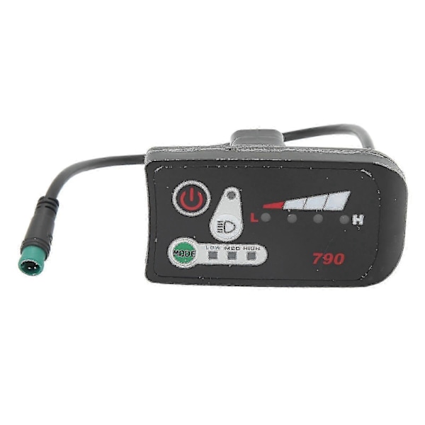 Elektrisk Cykel LED Strøm Display Panel Elektrisk Cykel Modifikation Display Meter Med Vandtæt 5p Hanstik Til 22.2mm Styr 48V