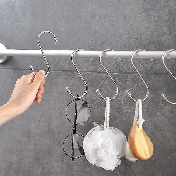 Metalliska S-krokar med Anti-fall System - Set om 10