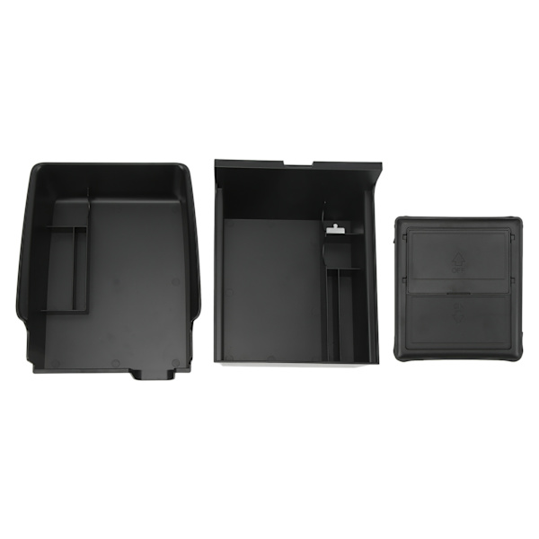 Center Console Opbevaringsbakke ABS Armlæn Organizer Box Cubby Skuffebeholder Udskiftning til Tesla Model 3 Y Uden Silikonepuder