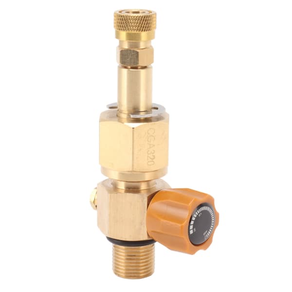 Messing 5000Psi M18x1.5 højtryksafbryderventil med guld 8 mm hunstik til CO2 oppustelig flaske