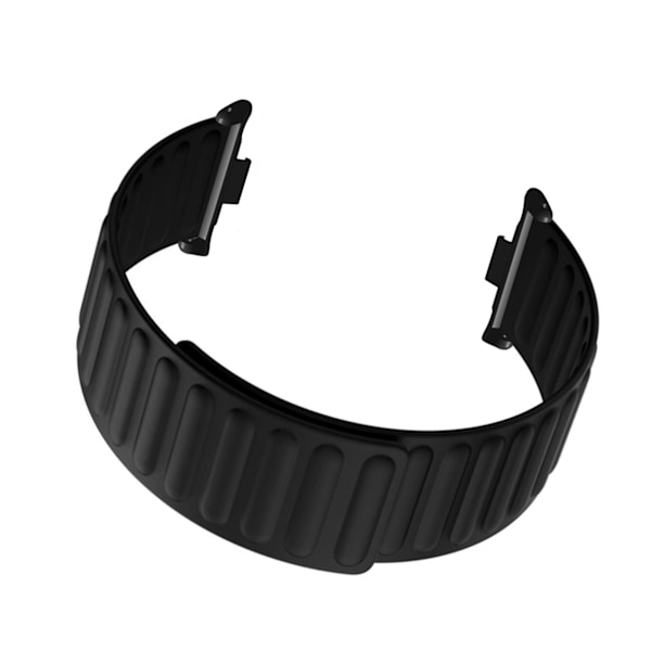 2 st magnet ersättnings klockarmband silikon magnetiskt stängning klockarmband för Mi Band 8 Pro svart