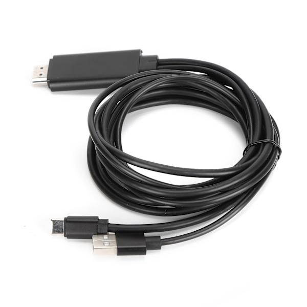 1,8M 4K Type C til HD multimedieinterfacekabel Mobiltelefon til HDTV Synkroniseringsskærmkabel