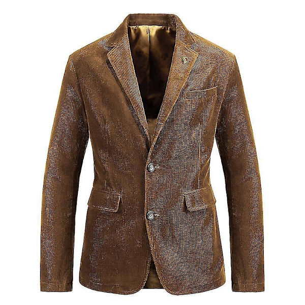 Vintage Brun Corduroy Blazerjacka för Män XL Casual Arbetskläder
