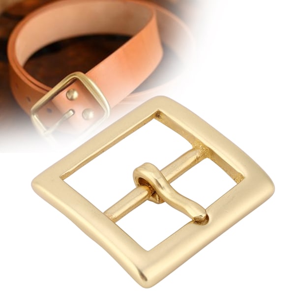 Messing Bæltespænde Enkelt Pin Ende Bar Hæl Guld Læder Håndværk Taske Hardware Tilbehør 40x56mm