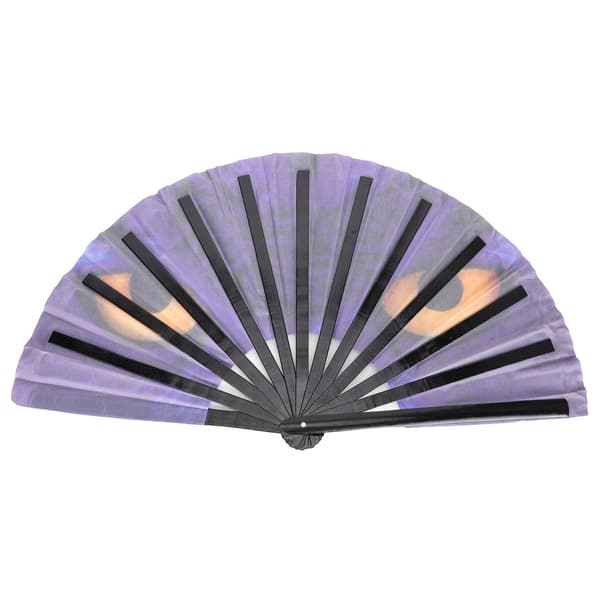 Uggla Öga Kung Fu Solfjäder Bambu Vikbar Handsolfjäder för Halloween Juldekoration Present