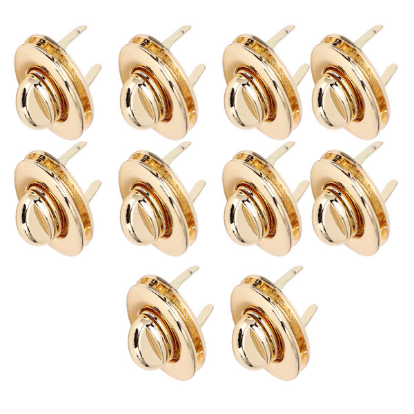 10 st vridlås i legering, 3,3 x 2 cm, vridlås, hårdvarutillbehör för handväska
