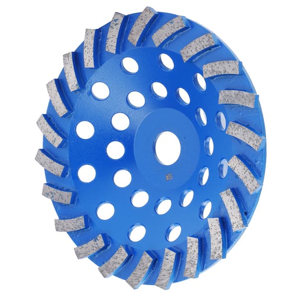 Diamantslibeskive Kop 24 Tænder Blå 180mm 30# Mesh til Slibning af Beton Sten Cement