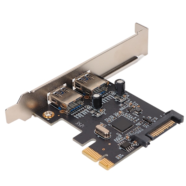 PCI-E USB 3.0 -laajennuskortti, 2 porttia, 5 Gbps:n siirtonopeus, USB-hot swap, USB 3.0 -laajennuskortti Win XP:lle ja Vistalle