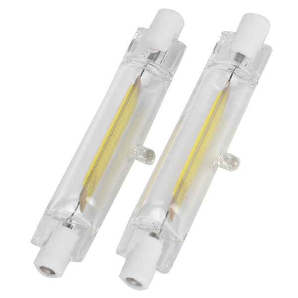 2 st R7S COB-lampa 5W 78mm Highlight Dubbelsidig Flood Light Källa Tillbehör 230V Kall Vit 6000K