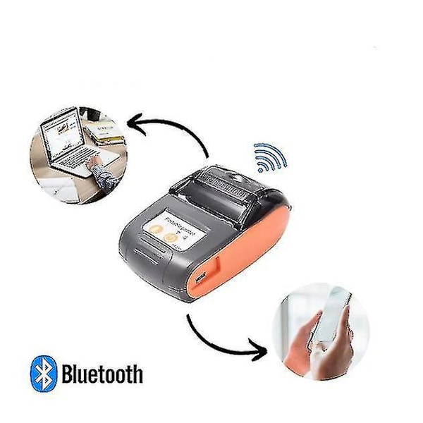 Bluetooth 58mm Mini Skriver Qs Bærbar Termisk Skriver