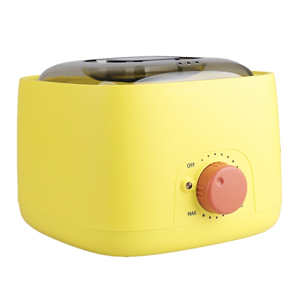 Wax Warmer Machine Prevent Stick Heat Resistant Rotation Knob Wax Heater Pot for Hair Removal Yellow EU Plug