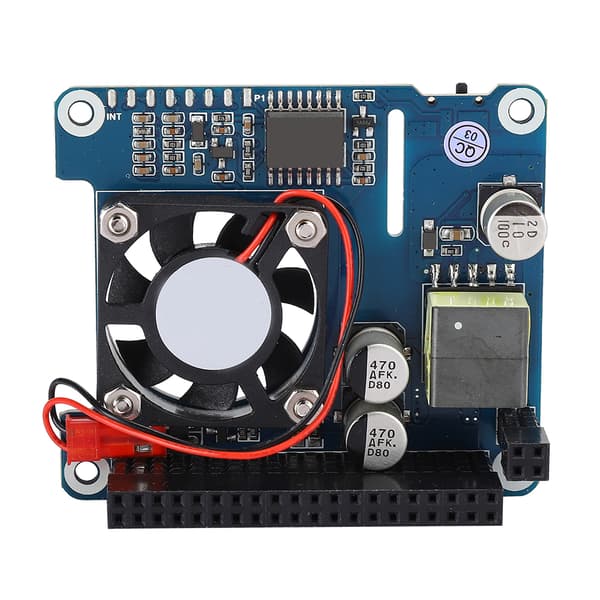Utvidelseskort Kjøleviftemodul for Raspberry Pi 4b 3b POE Ethernet Strøm Innebygd Vifte