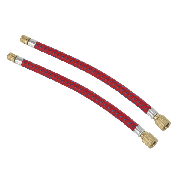 2 kpl pyörän pumpun jatkoletkua, pituus 16,6 cm/6,5 tuumaa, nylon-kuparimateriaalit, kaksoisventtiilimuotoilu, täyttöletku