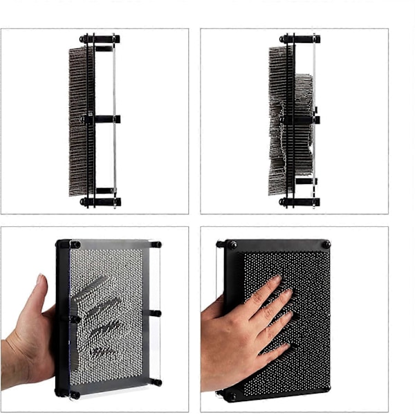 3D Nagel Skulpturer Metall Tall Konst Kreativ Ande Avkoppling 13 x 18 cm Nagelkonst Handavtryck Ansikte Metallstång Relief Effekt Väggskulptur Ram, Bla