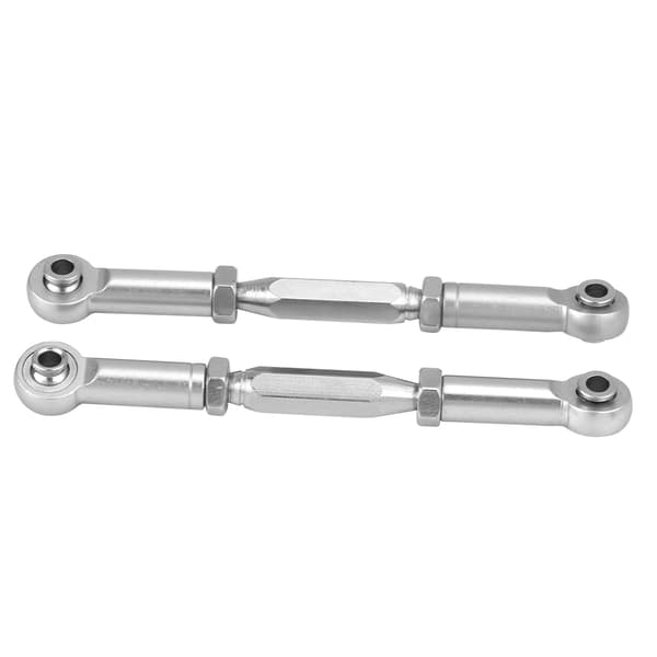 Länkarmsstänger i aluminiumlegering för HIMOTO E10MTL E10MT E10BP 1/10 RC-bil (silver)