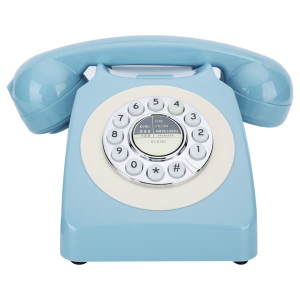 Kotitoimiston lankapuhelin pyöreällä valitsimella, kiinteä lankapuhelin