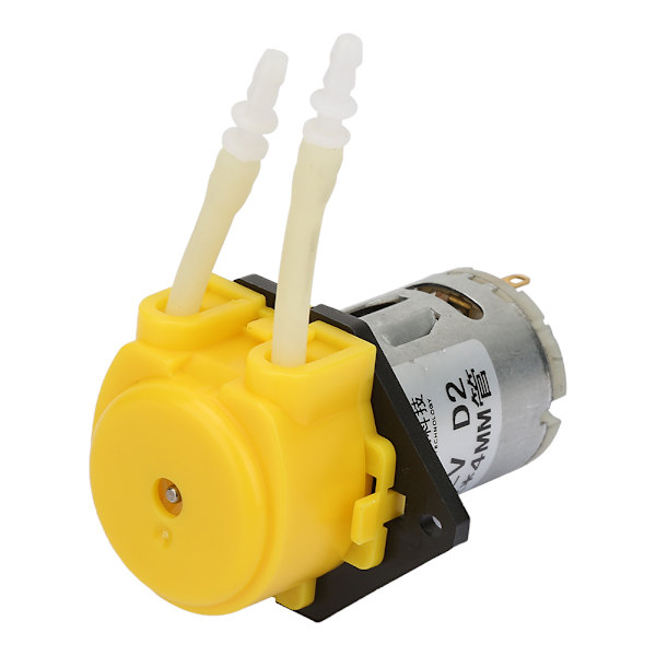 DC12V gul mikro vatten flytande peristaltisk pump för akvarielab analytisk 2*4mm