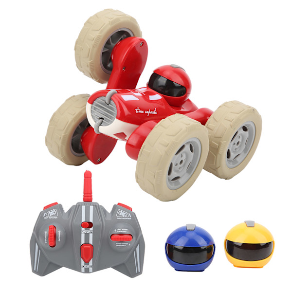 Retro Dobbeltsidet 2.4G Fjernbetjening Stuntbil Cool Belysning Levende Racing Lyd