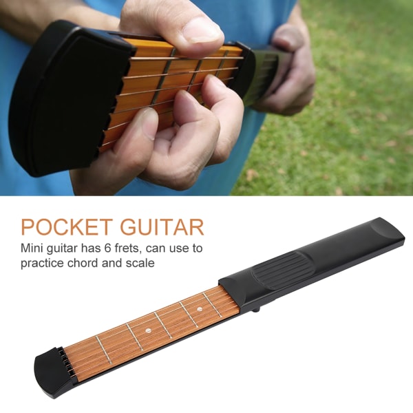 Bærbar Mini 6 Fret Guitar Practice Hands Training Tool Chord Trainer