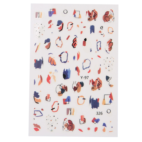 Hieno kuviollinen Nail Art set - 6 kpl
