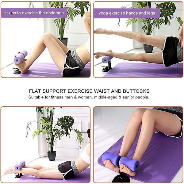 Sit Up Bar til Gulv, Bærbar Selv-Sugende Sit Up Assistent Enhed, Justerbar Sit Up Fodholder til Hjemmet, Abdominale Muskel Fitness Træningsudstyr