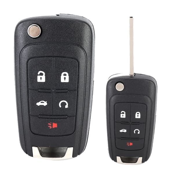 5 knapper Flip Key Fob Case Shell Cover erstatning passer til Chevrolet Camaro 2010-2013