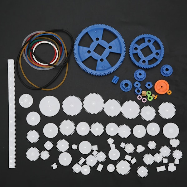 80 st Växellåda Motor Plast Kuggremsremskiva set DIY Robot Scientific Making