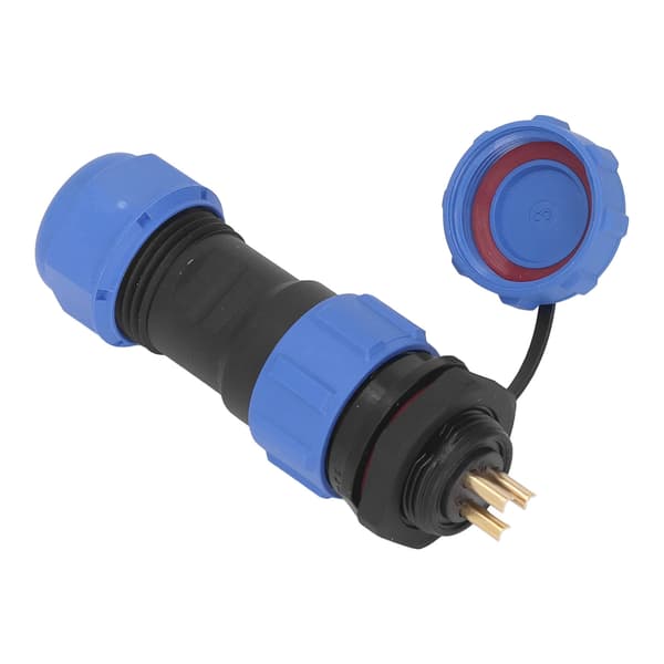 Aviation Plug Socket IP68 Vattentät Kontakt 3-polig 3-håls Elektrisk Strömadapter SP17