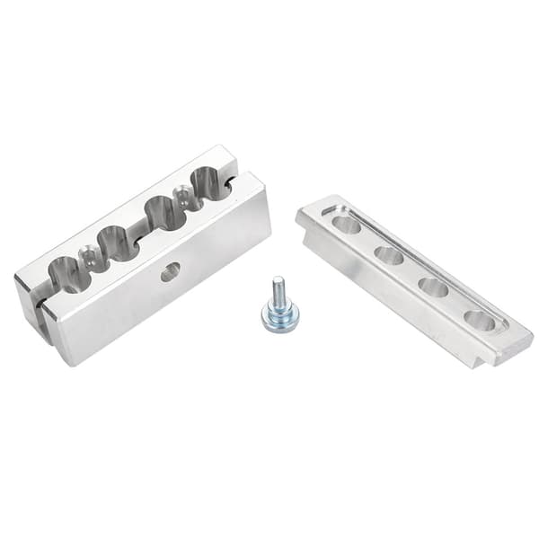 4 hulrum DIY læbestiftform læbepomadefremstiller i aluminiumslegering (engangsbrug)