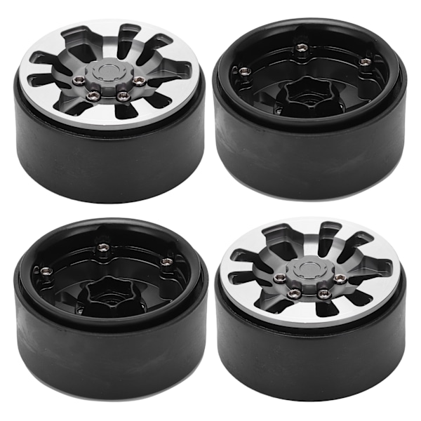 57mm 9 hull aluminiumlegering Beadlock hjulnav med muttere for RC Crawler bilerTitanium