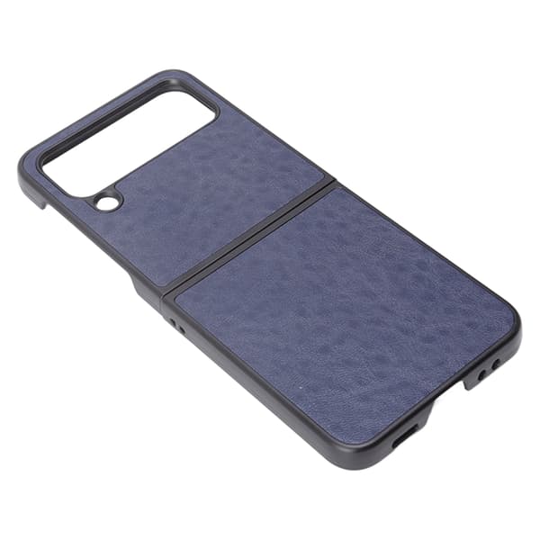 Vikbart telefonfodral PU-läder skyddande skal mjukt foder för Samsung Galaxy Z FLIP 4 Blå