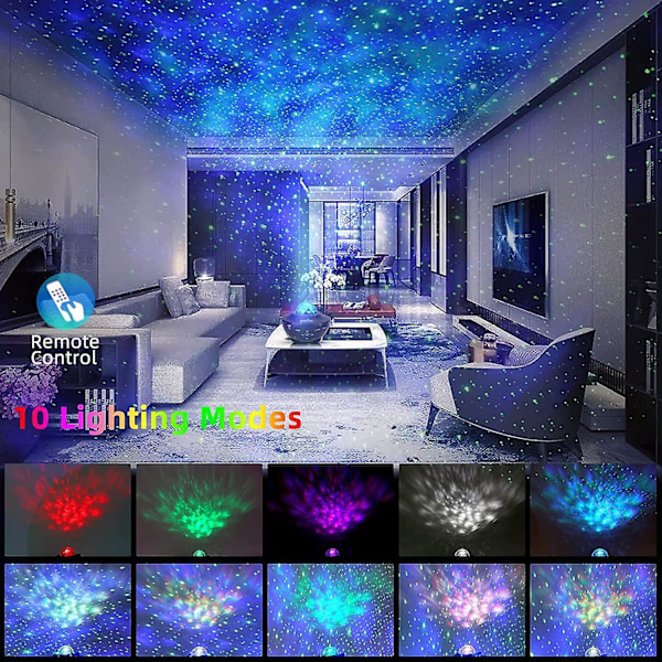 Bluetooth Galaxy Stjernehimmel Projektorlampe med Musik Synkronisering Nattlys
