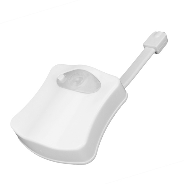 Toalettsensorlampa med 8 färger LED hängande kropp Cover Nattljus för badrum