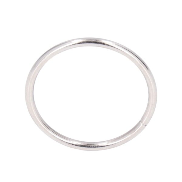 50 st metallringar i järnmaterial, hållbara, robusta, multifunktionella, blanka, färgglada metall-O-ringar för väskor, kläder, silver, 38 x 3 mm