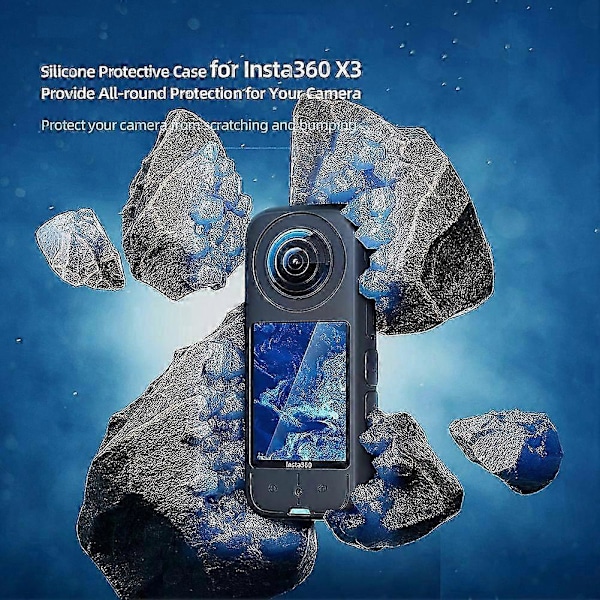Skyddsfodral kompatibelt med Insta 360 X3 Kamera Silikonfodral kompatibelt med Insta 360 One X3 Skyddshölje Panor